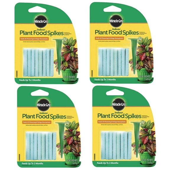 Miracle-Gro Indoor Plant Food Spikes, 1.1-Ounce 4 Pack 4