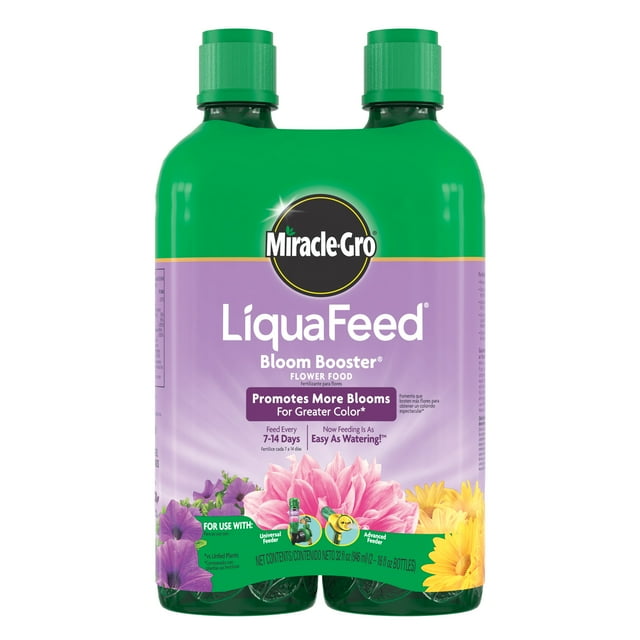 MiracleGro Liquafeed Bloom Booster Flower Food Refills, Two 16oz