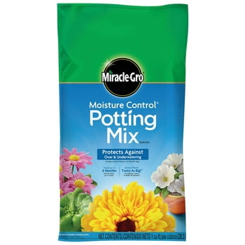 Miracle-Gro Moisture Control Potting Mix, 1 cu. ft., Feeds up to 6 Months
