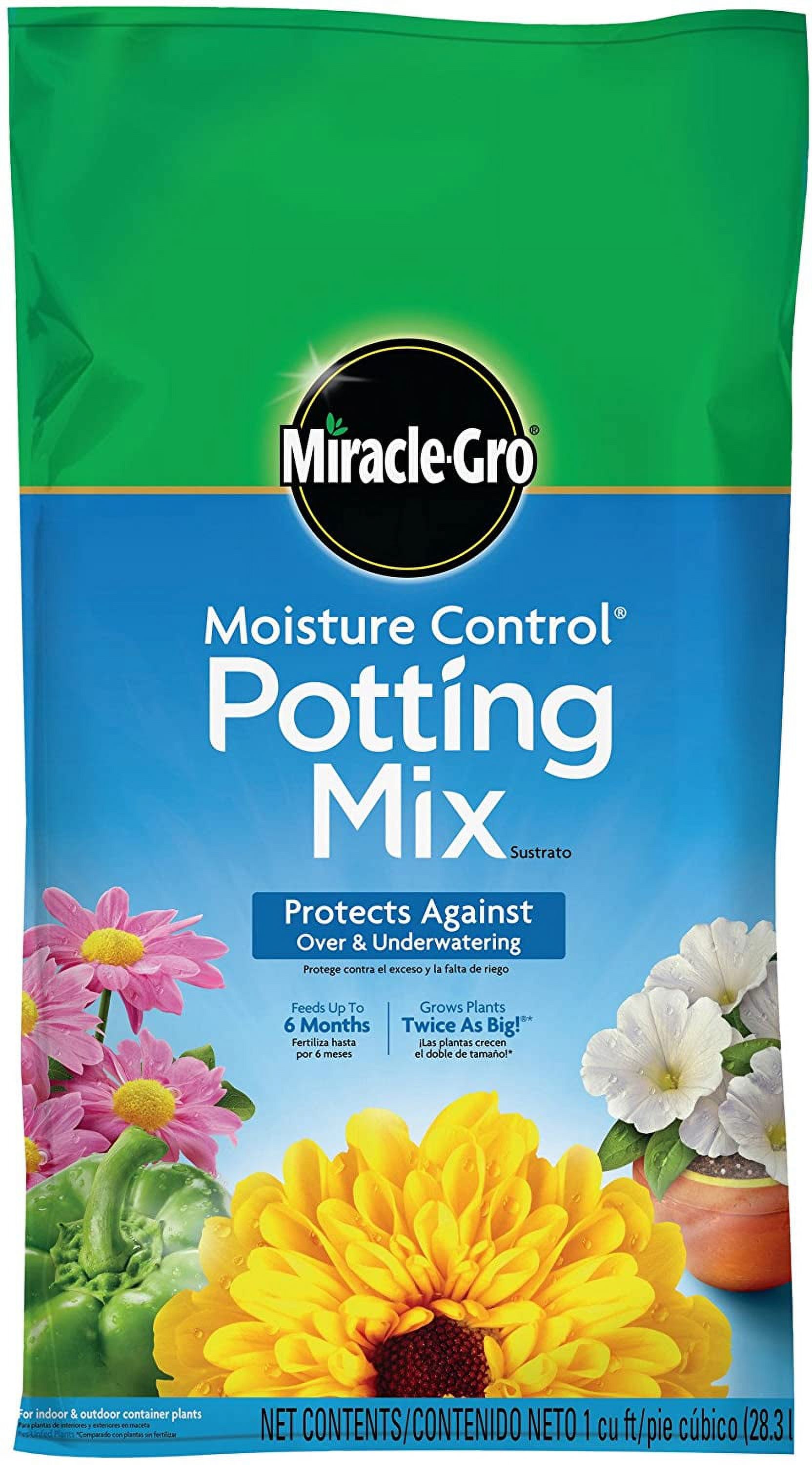 MiracleGro Potting Mix, 2 cu. ft., Feeds Plants up to 6 Months