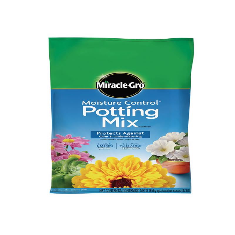 HYPONEX Miracle Gro Moisture Control Potting Mix, 16 Quart