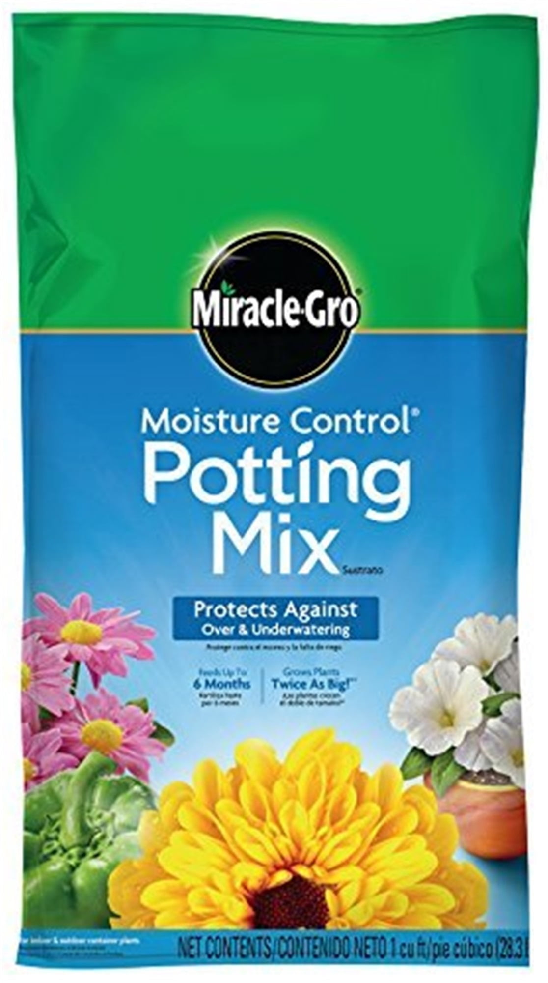 Miracle Gro Moisture Control Potting Mix 1 cu. ft. Feeds up to 6 Months