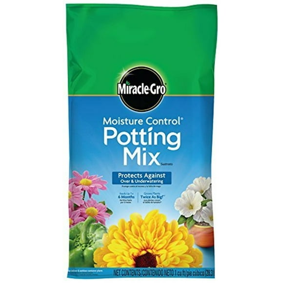 Miracle-Gro Moisture Control Potting Mix, 2 cu. ft., Feeds Up to 6 Months