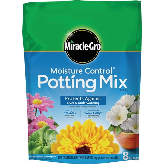 Miracle-Gro Moisture Control Potting Mix, 8-Quart (5 Pack)