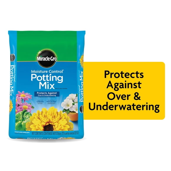 Miracle-Gro Moisture Control Potting Mix, For Container Plants, 25 qt.