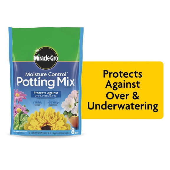 Miracle-Gro Moisture Control Potting Mix, For Container Plants, 8 qt.