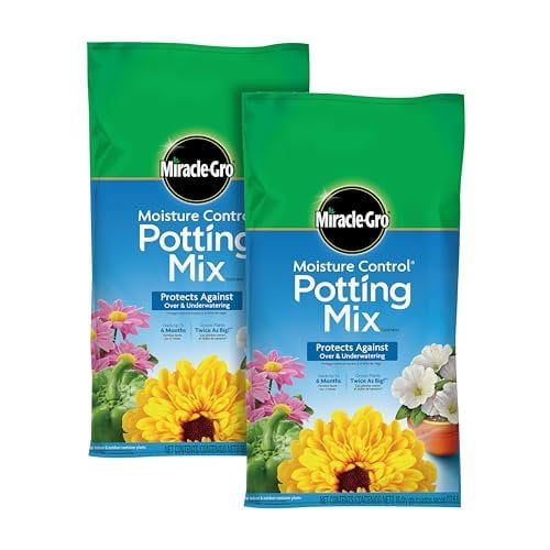 Miracle-Gro Moisture Control Potting Mix for Outdoor and Indoor Plants, 16 qt. 2-Pack