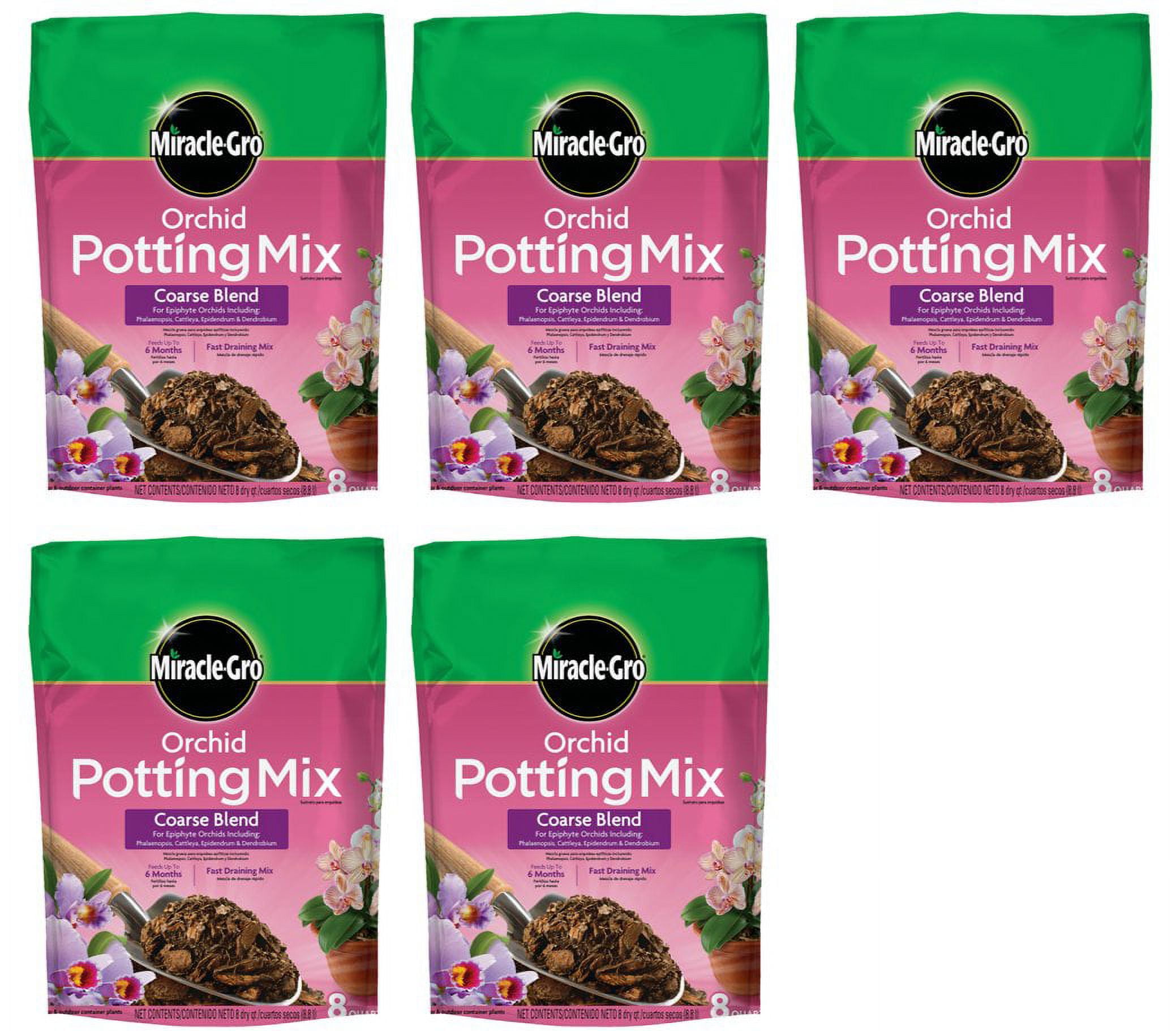 MiracleGro Orchid Potting Mix, 8Quart 5 Pack