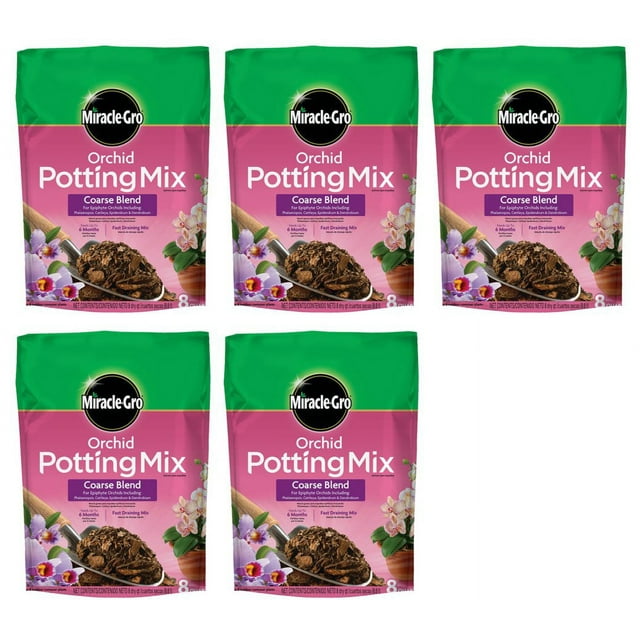 MiracleGro Orchid Potting Mix, 8Quart 5 Pack