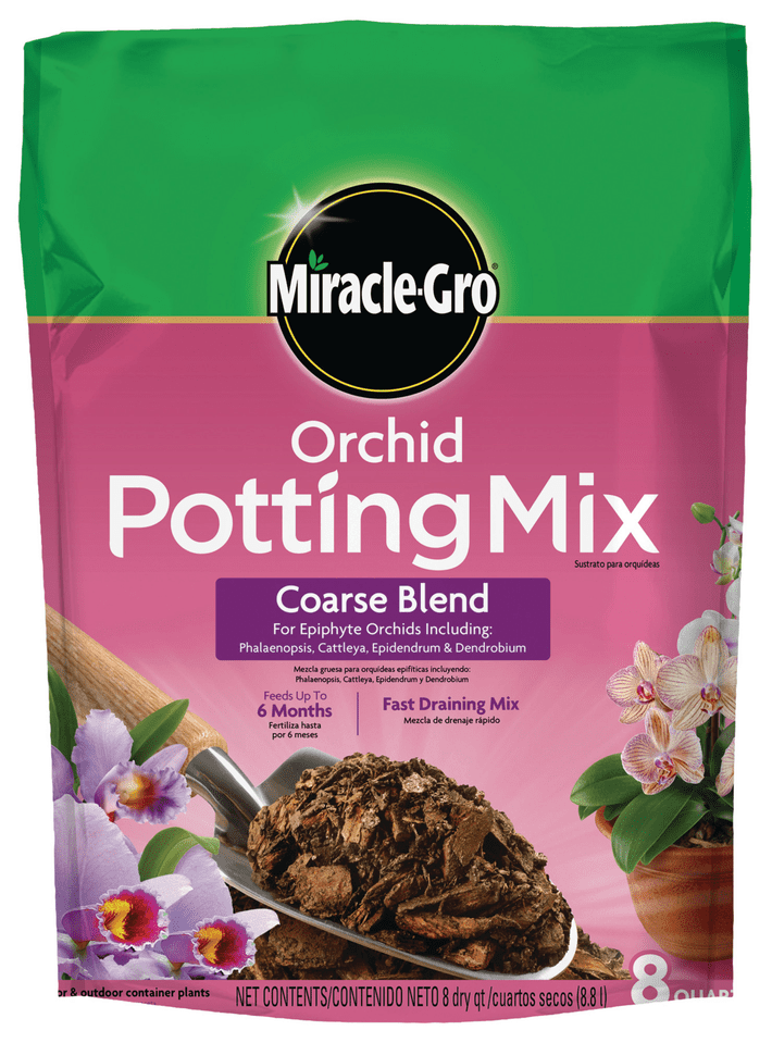 Miracle-Gro Orchid Potting Mix Coarse Blend Soil, 8 qt