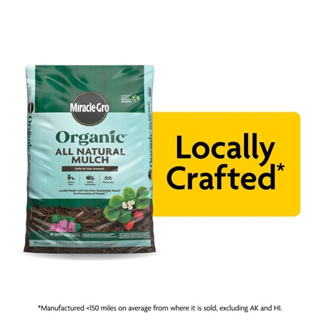 Miracle-Gro Organic All Natural Mulch, OMRI Listed, 1.5 cu. ft.