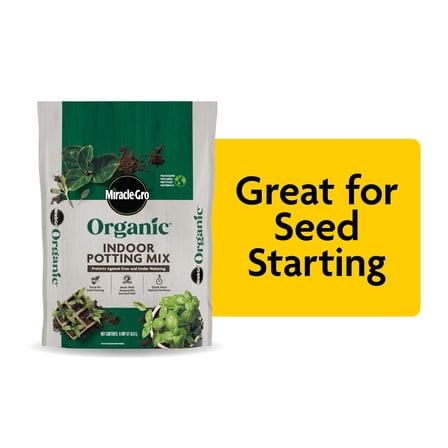 Miracle-Gro Organic Indoor Potting Mix, For Indoor Container Plants, 8 qt.