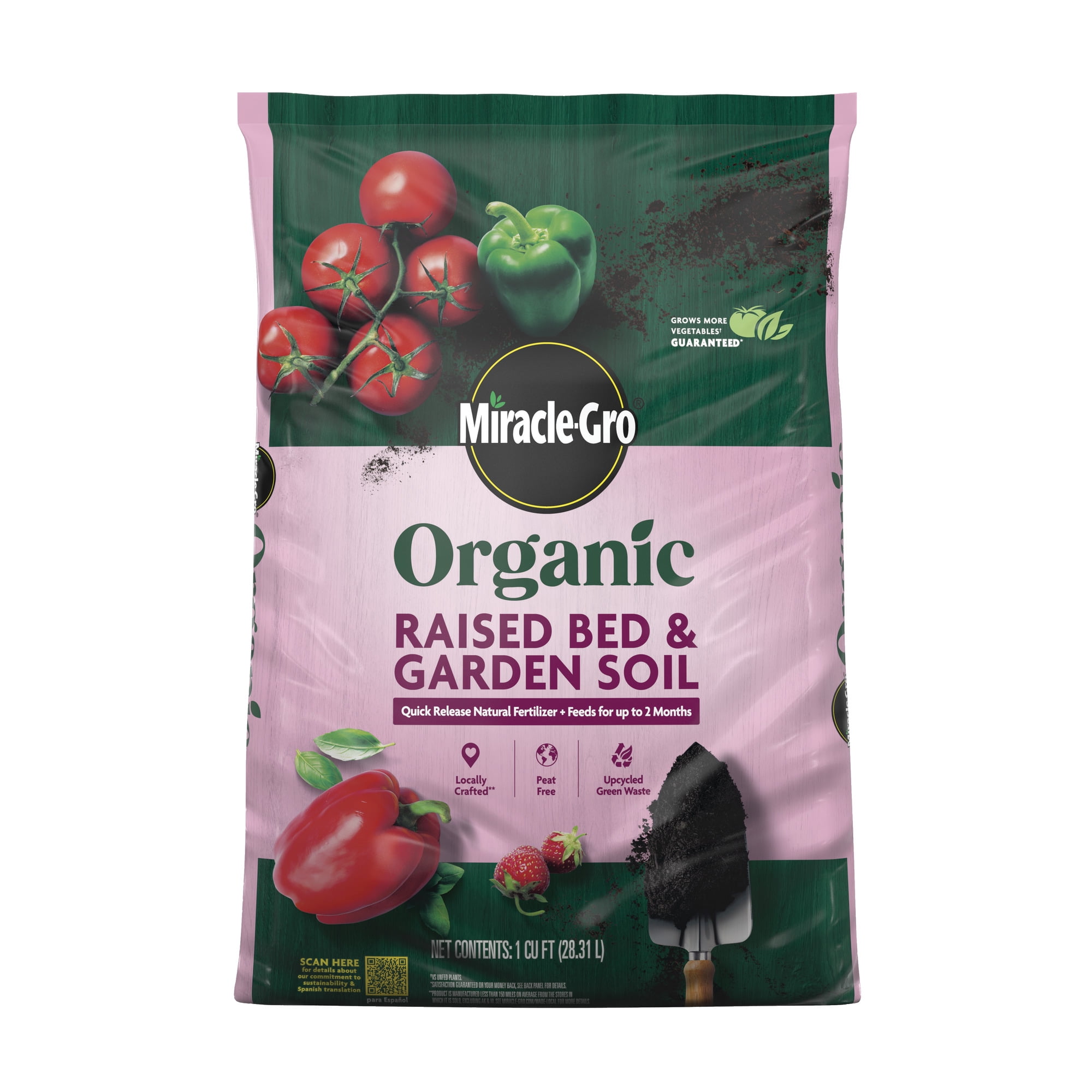 MiracleGro Organic Raised Bed & Garden Soil with Quick Release Natural