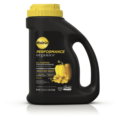 Miracle-Gro Performance Organics All Purpose Plant Nutrition Granules 2.5 lb. - Black