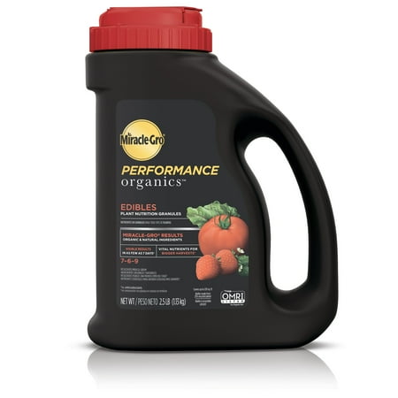 Miracle-Gro Performance Organics Edibles Plant Nutrition Granules 2.5 lb. - Black