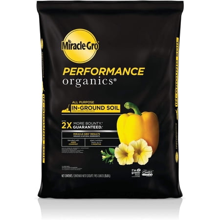 Miracle-Gro Performance Organics Garden Soil - Organic, For Vegetables, Flowers, Herbs - 1.3 cu ft