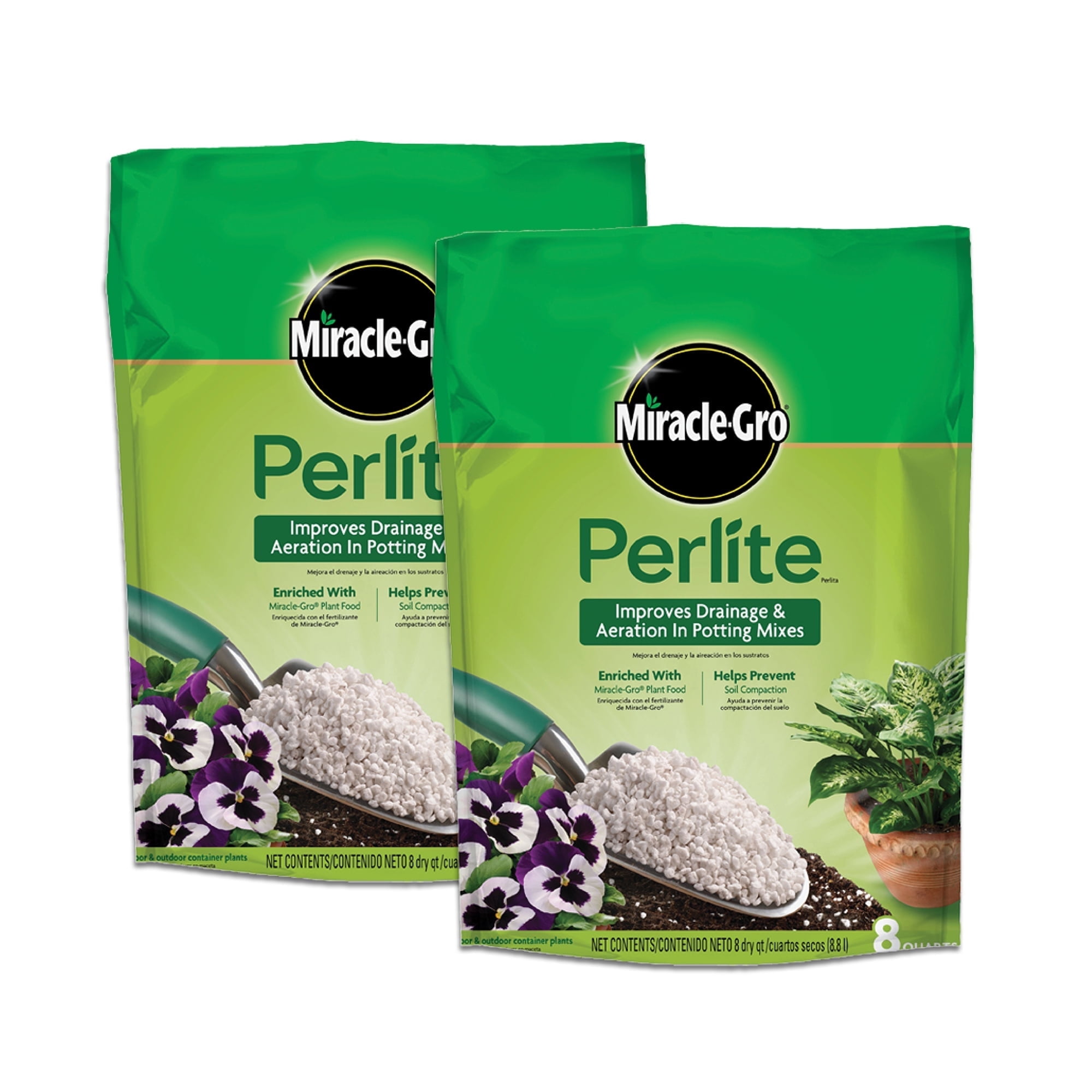 Miracle-Gro 8 qt. Perlite for Indoor Plants & Garden Mix (2-Pack