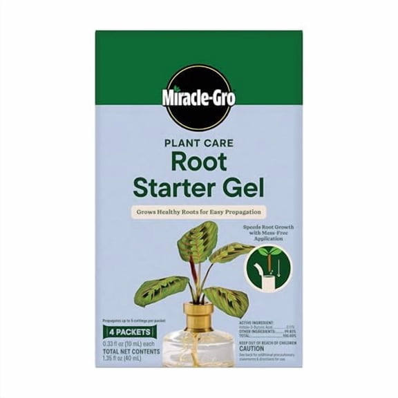 Miracle-Gro Plant Care Root Starter Gel, Rooting Hormone for Propagating Houseplants, 4 Packets