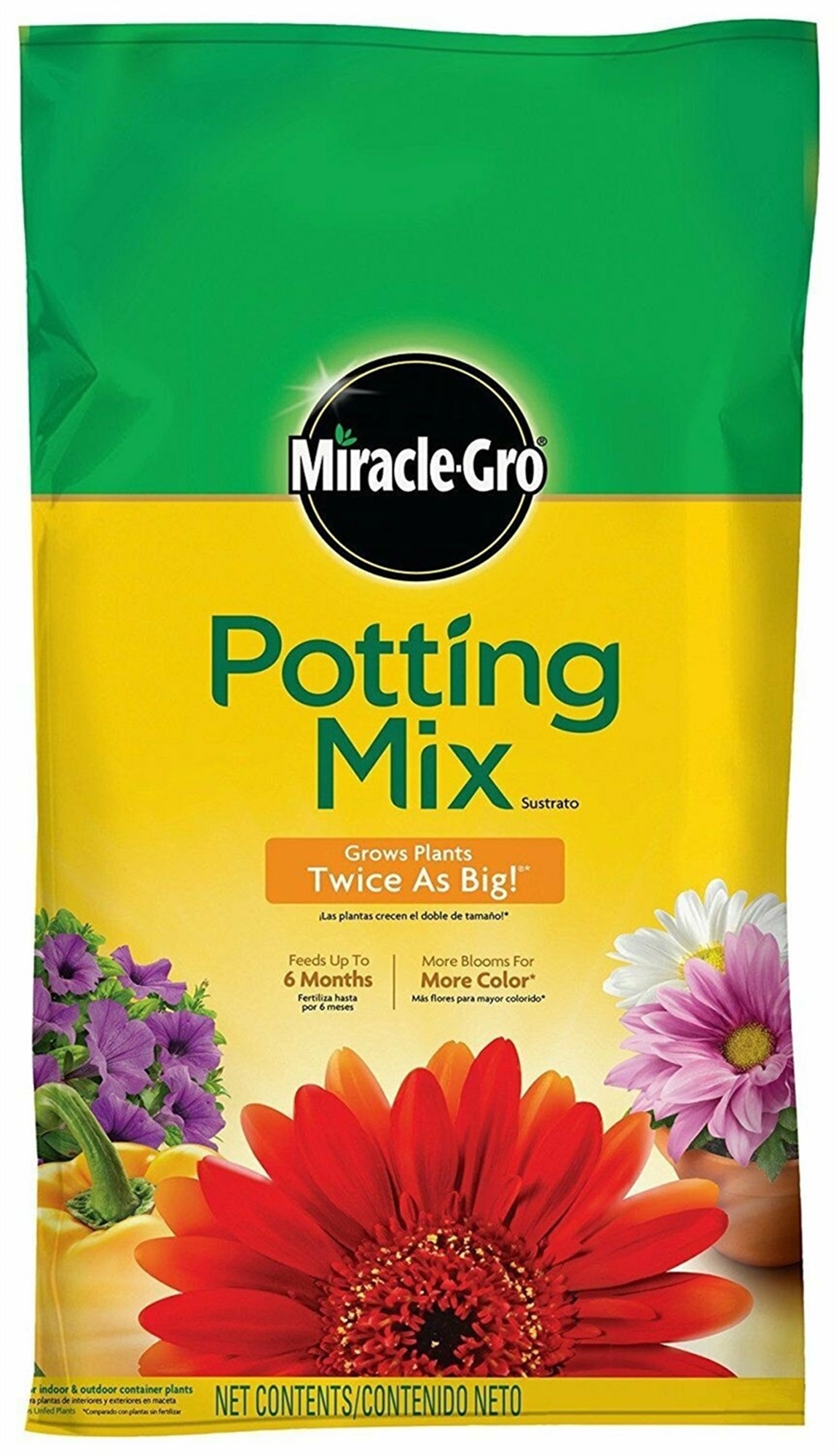 MiracleGro Moisture Control Potting Mix, 1 cu. ft., Feeds up to 6