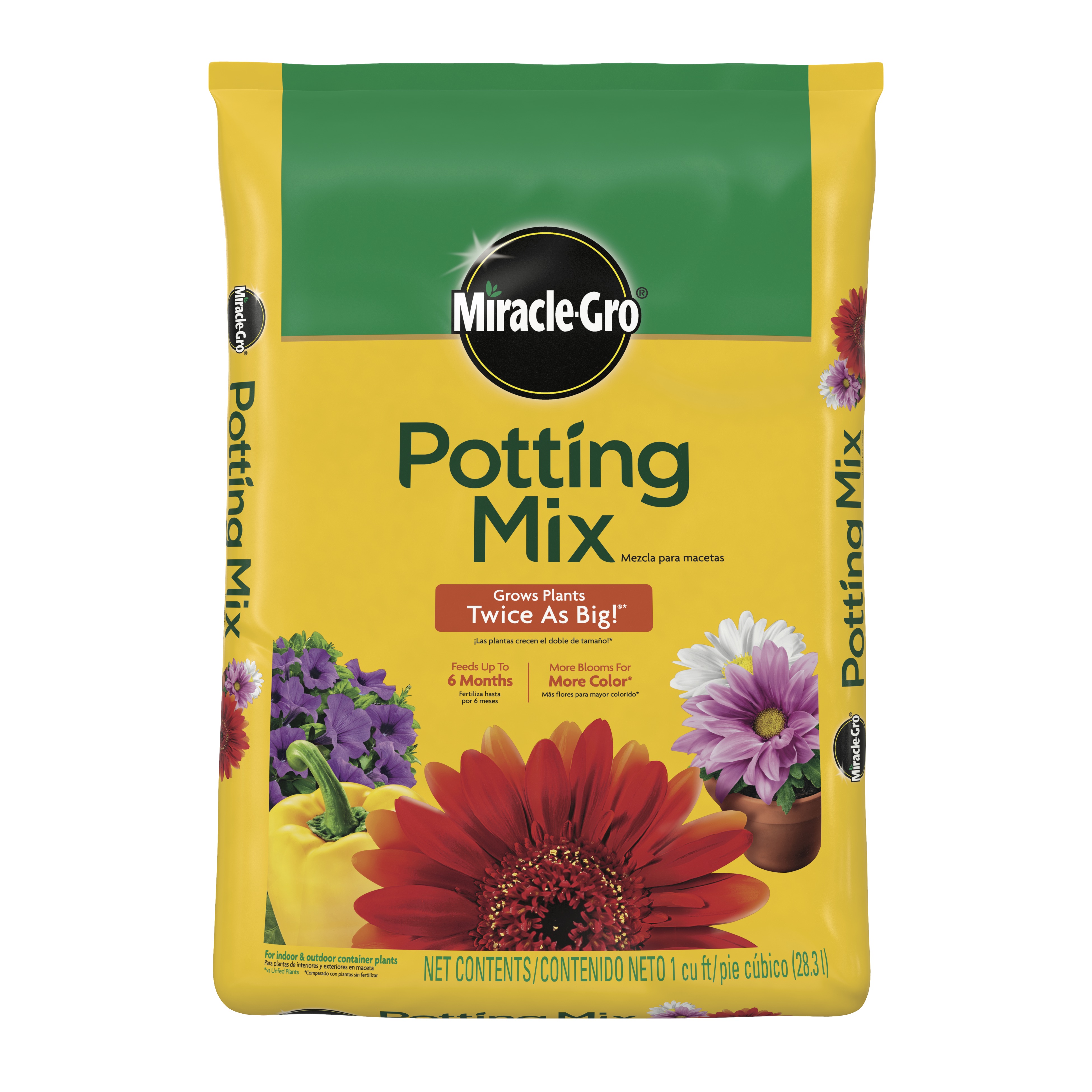 MiracleGro Moisture Control Potting Mix, 1 cu. ft., Feeds up to 6