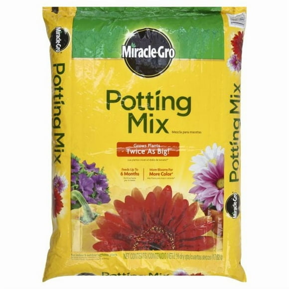 Miracle-Gro Potting Mix, For Container Plants, Flowers, Shrubs, 16 qt.