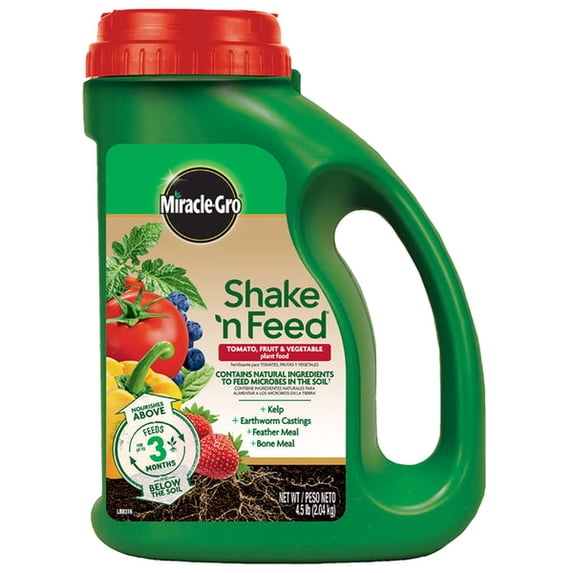 MIRACLE GRO Shake 'n Feed Tomato, Fruit & Vegetable Plant Food, 4.5-lbs.