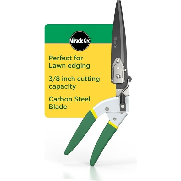 Miracle-Gro Grass Shears – Adjustable Handle, Sharp Carbon Steel Blades