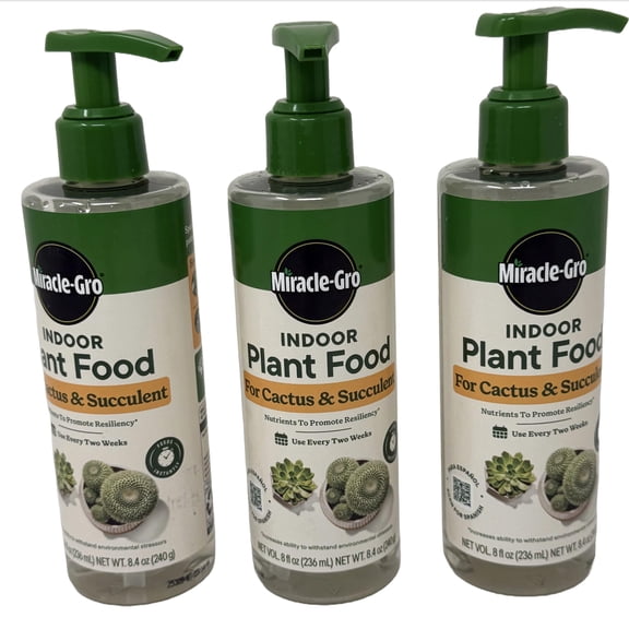 Miracle-Gro Succulent Plant Food - Liquid Fertilizer - 3 Pack, 8 Oz Each