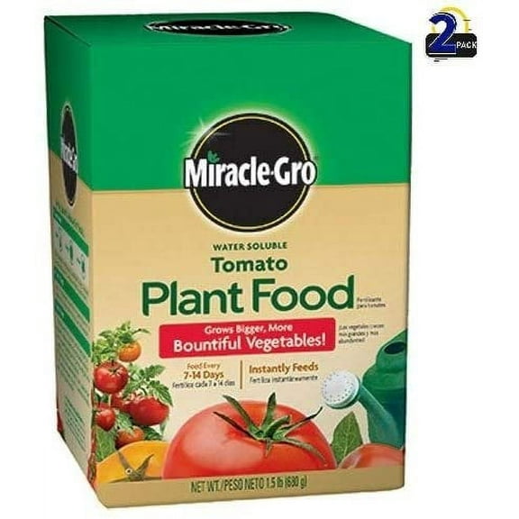 Miracle-Gro Tomato Plant Food, 1.5-Pound Tomato Fertilizer Pack of 2