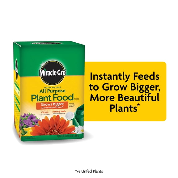 Miracle-Gro Water Soluble All Purpose Plant Food, For All Plant Types, 1.5 lbs.