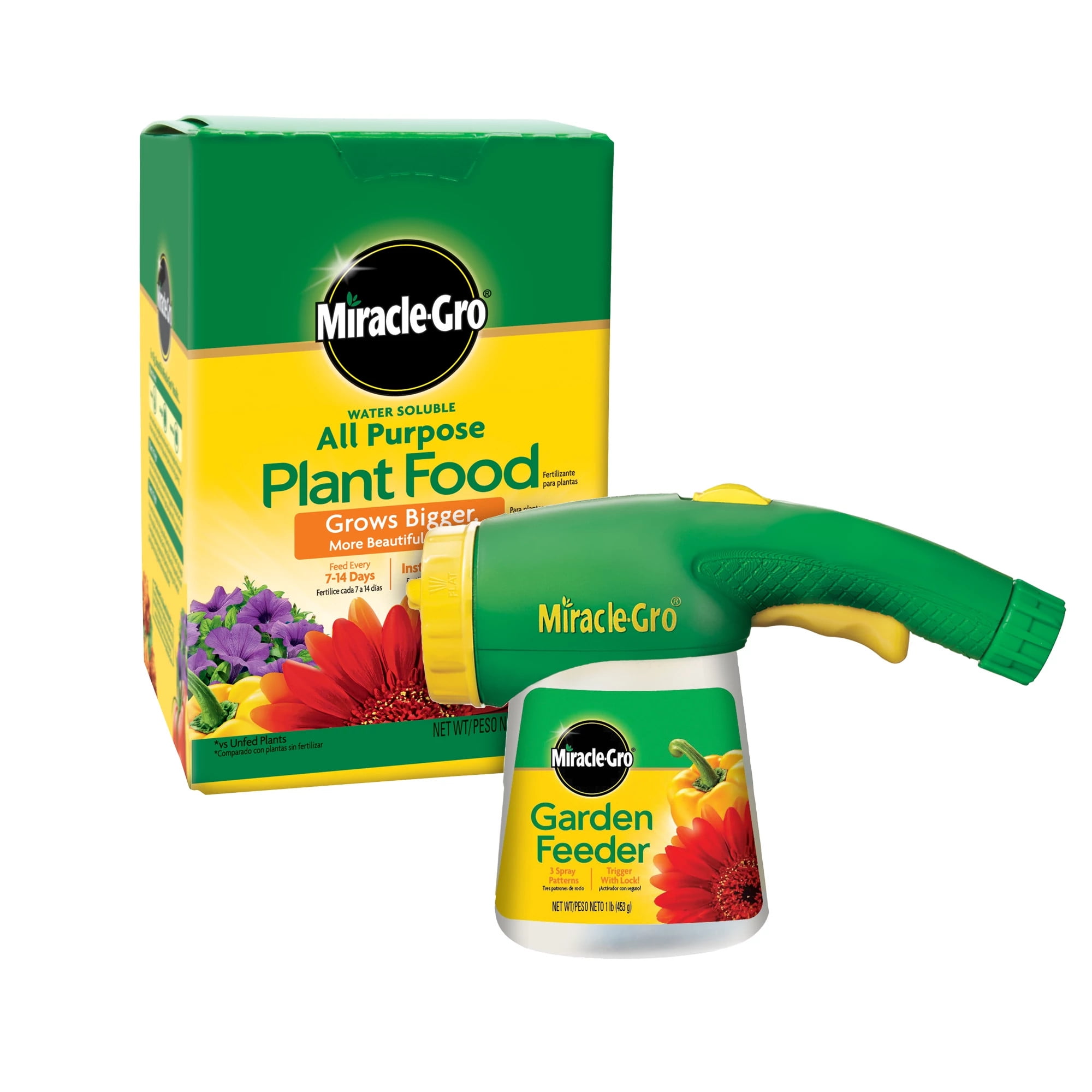 Miracle-Gro Water Soluble All Purpose Plant Food and Garden Feeder Bundle