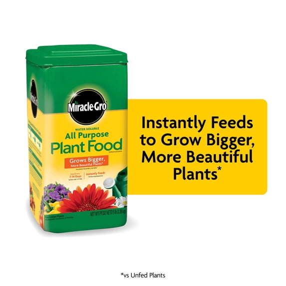 Miracle-Gro Water Soluble All Purpose Plant Food, For All Plant Types, 5 lbs.