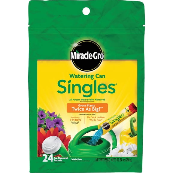 Miracle-Gro Watering Can Singles Includes 24 Pre Measured Packets (6 Pack)