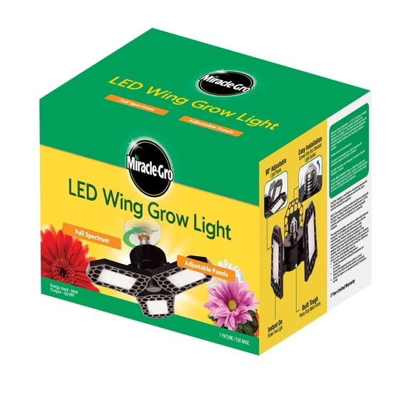 Miracle-Gro LED Wing Grow Light, 80 Watt, Adjustable