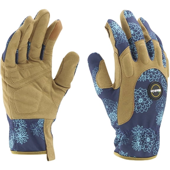 West Chester Protective Gear Miracle-Gro Women's Gardening Gloves Padded Palm - Touchscreen, Floral - Medium/Large — Residential Use, Standard Application