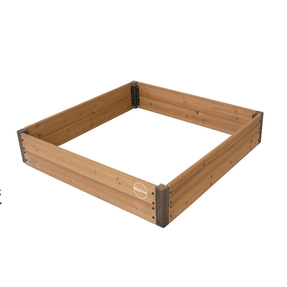 Miracle-Gro 4 x 4 x 1 ft Wrangler Brown/Cedar Wood Raised Garden Bed