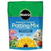 Miracle-Gro jycIKF Moisture Control Potting Mix, 0.26-Cubic Feet 8qt., 2 Units