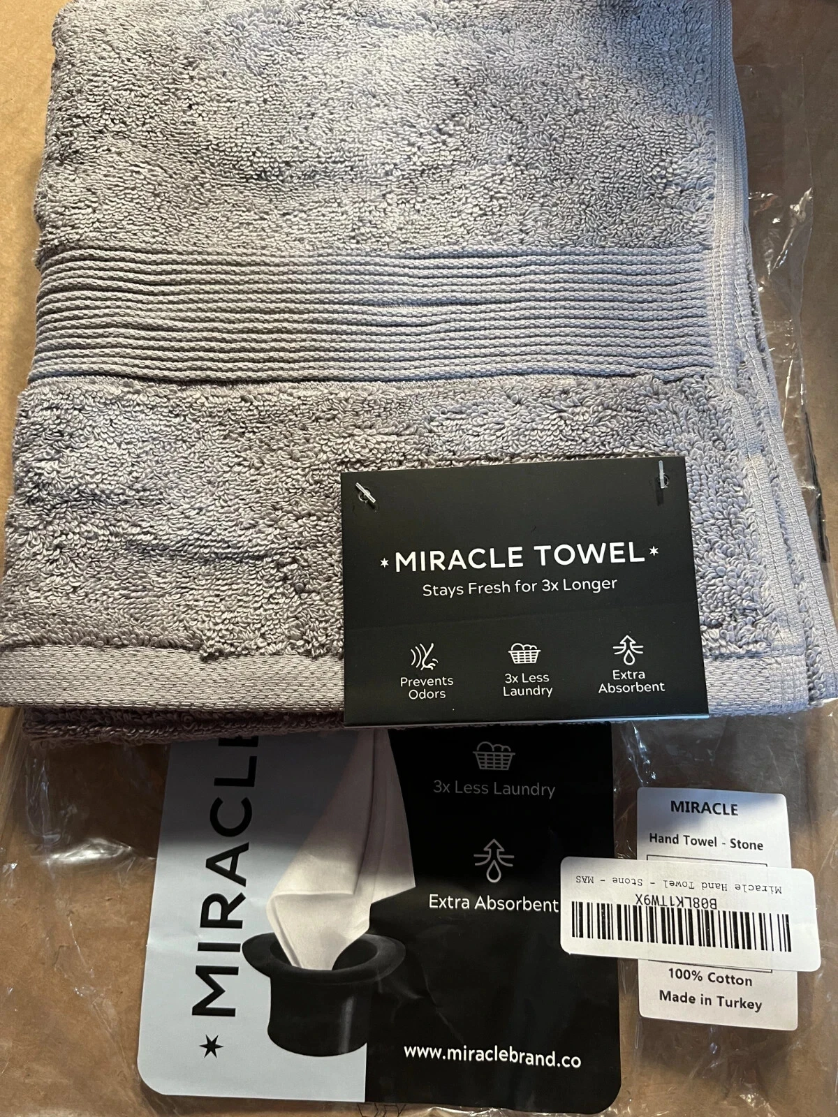 Miracle Hand Towel Stone 18*28/Inch/Pack 3Pack