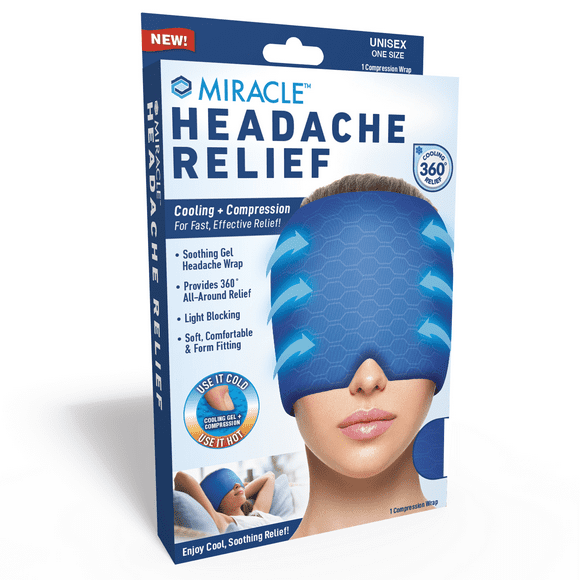 Miracle Headache Relief Cap, Cooling and Compression Relief for Headaches, 360 Degree Head Coverage