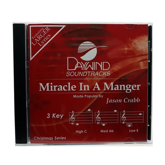 Miracle In A Manger Made Popular by Jason Crabb NEW CD Accompaniment