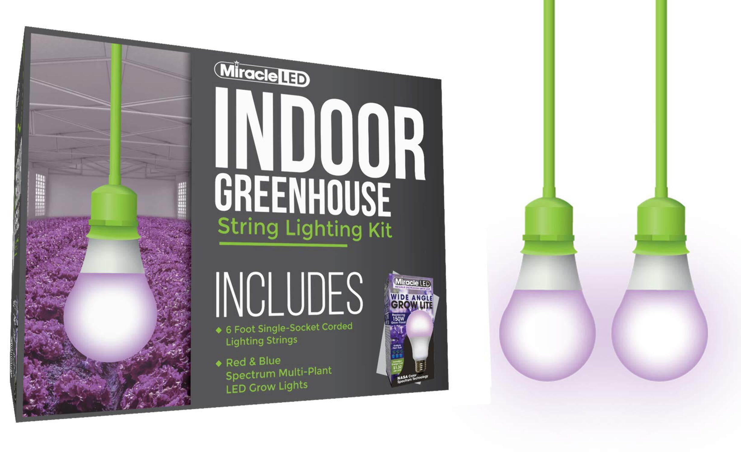 Miracle LED Indoor Greenhouse Corded LED Lighting Kit with Red Blue