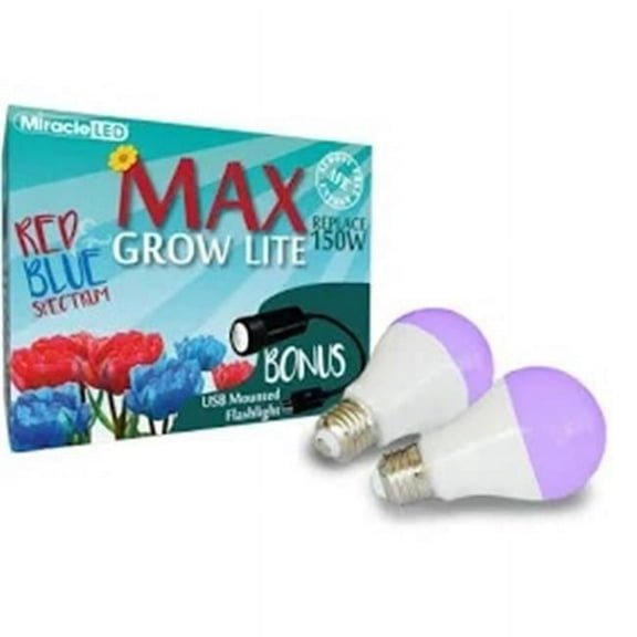 Miracle 604382 Max Flowering Red Led Grow Light 2Pk With