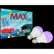 MIRACLE LED 604384 MAX RED + BLUE LED GROW LIGHT 2PK + BONUS