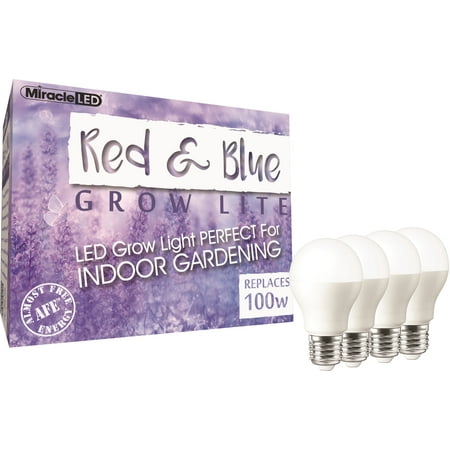Miracle LED RED and BLUE Spectrum LED Grow Lite Replaced 100W 4-Pack