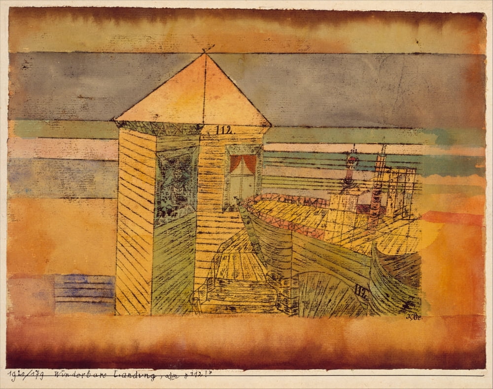 Miracle Landing 1920 Canvas Art - Paul Klee (24 x 36)