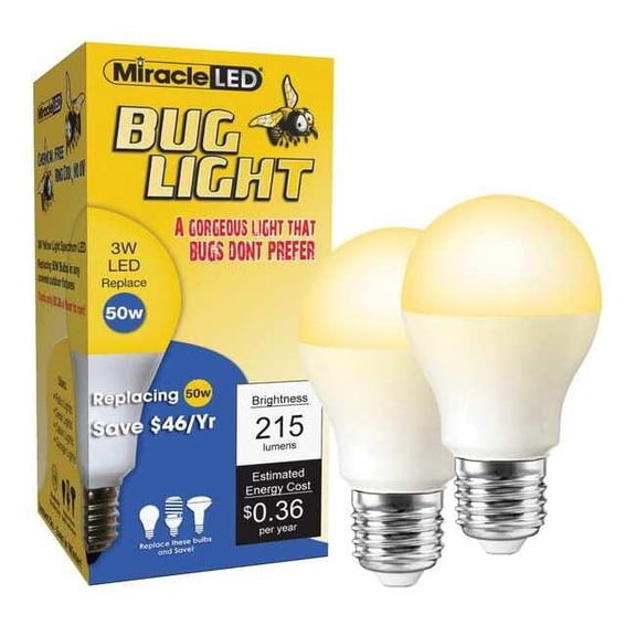 Miracle Led LED,3 W,A15,Medium Screw (E26),PK2 602177