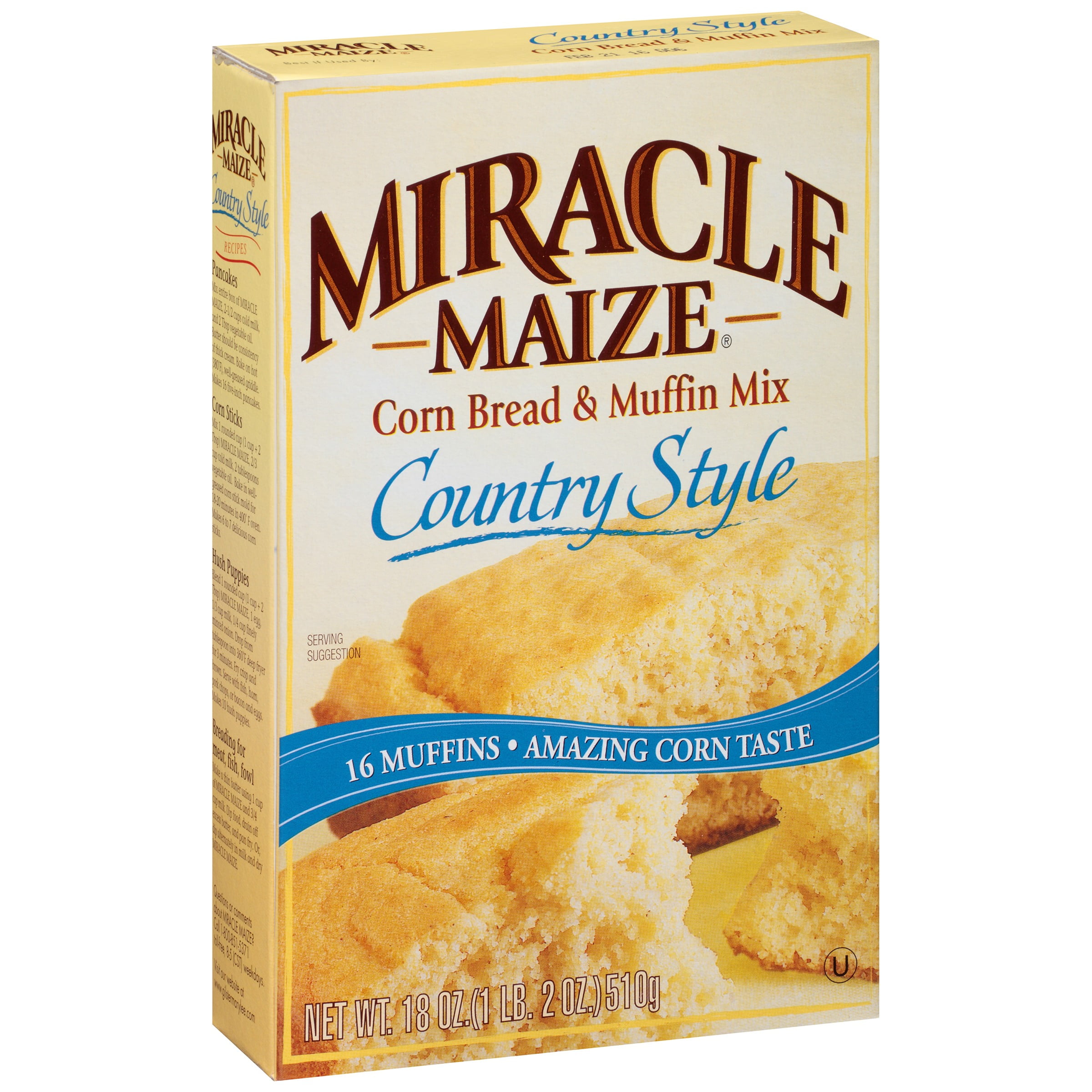 Miracle Maize Country Style Corn Bread & Muffin Mix 18 oz. Box