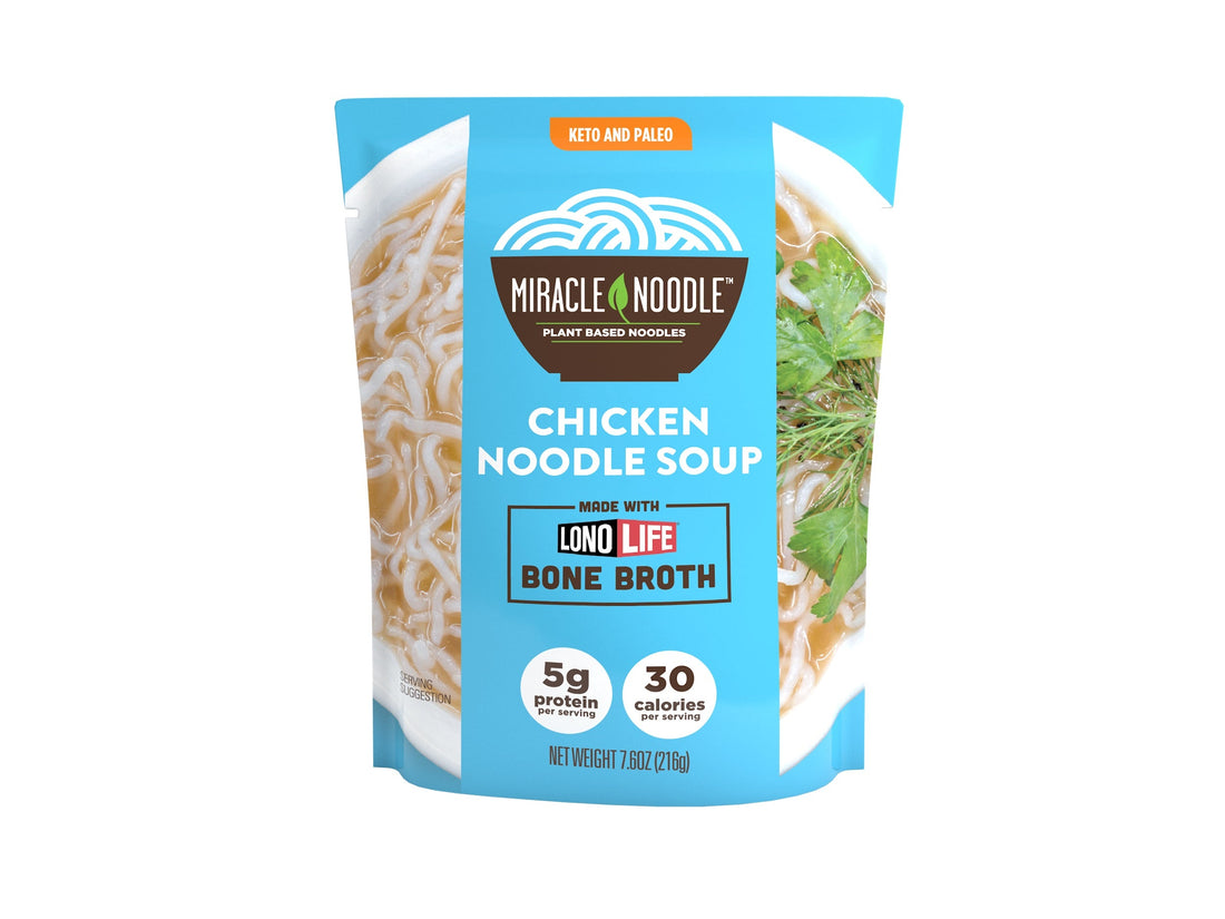 Miracle Noodle Chicken Noodle Soup Bone Broth 7.6 oz Pack of 4