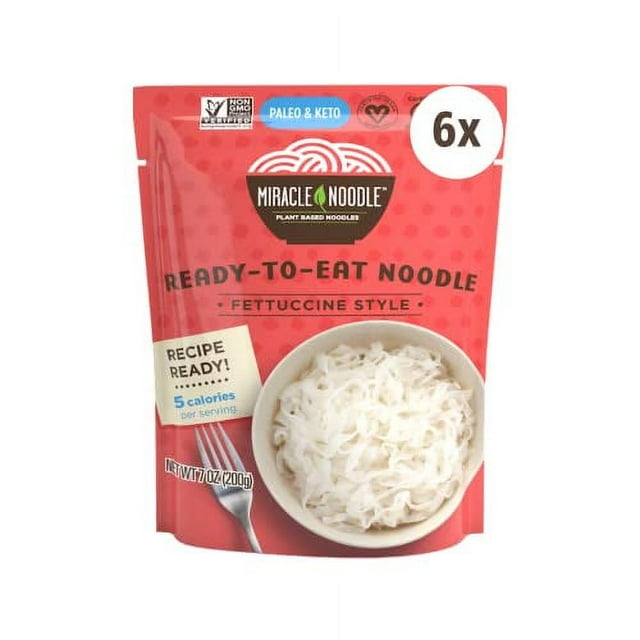 Miracle Noodle Fettuccine Shirataki Noodles ReadyToEat,Plant Based