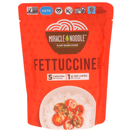 Miracle Noodle Fettuccine Noodles, High Protein, Low Carb Pasta, 7 oz